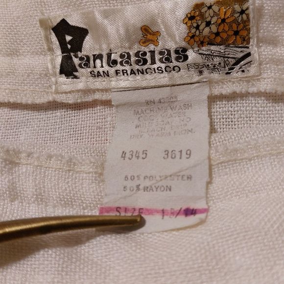 Vintage 1970's Pantasias high waisted V stitched wide leg pants true vin… - Picture 9 of 16